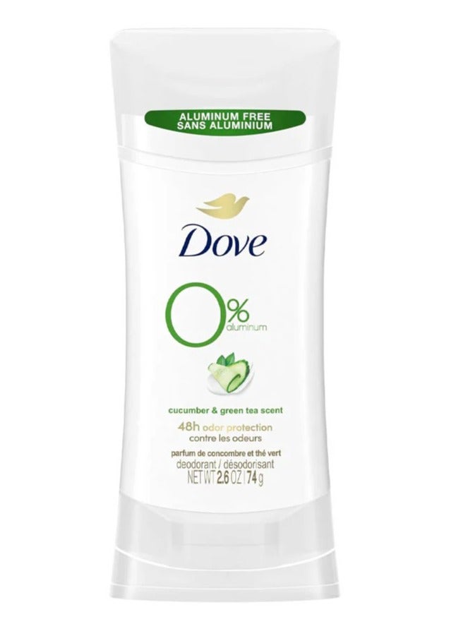 دوف مزيل عرق 0% خالي من الألومنيوم - برائحة الخيار والشاي الأخضر - 74 جم - Image 1